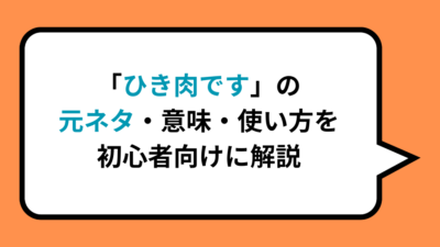 「ひき肉です」の元ネタ・意味・使い方を初心者向けに解説